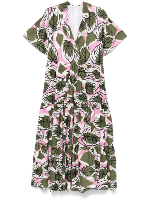 Talbot Runhof floral-print midi dress White OS066101MS65