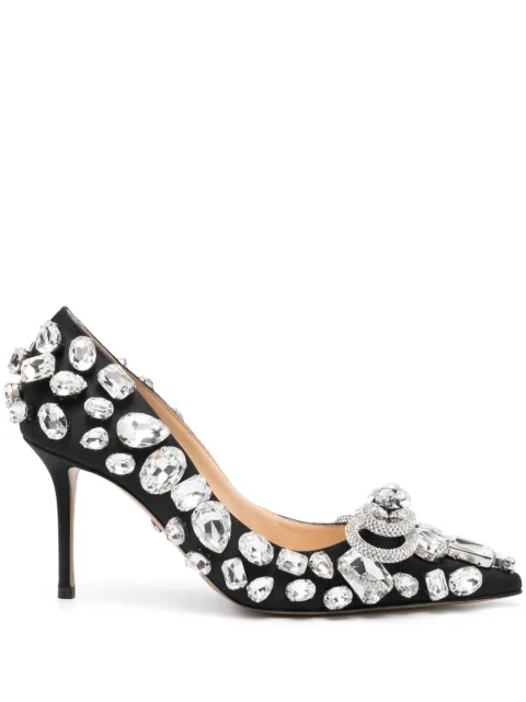 MACH & MACH 80mm crystal-embellished pumps Black FW24S081985CRP
