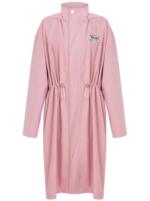 MOSCHINO JEANS logo patch parka Pink A06093224