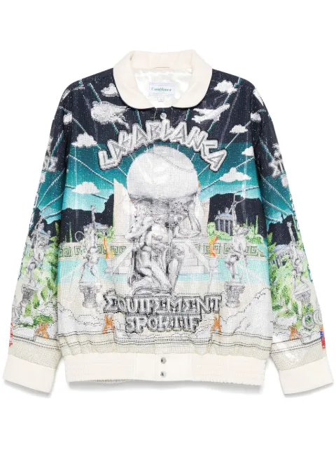 Casablanca Le Temple Du Sport jacket Neutrals MF24OT146