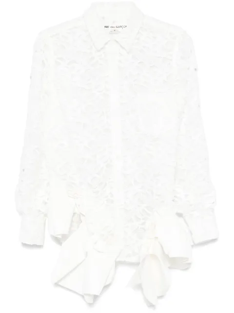 Comme Des Garçons guipure-lace shirt White GNB015