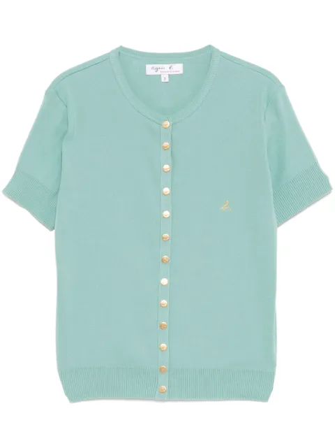 agnès b. cotton cardigan Green EBT2J155