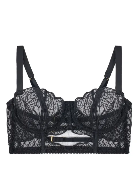 Fleur Of England Roxy bra Black ROXYLONGLINEBRA