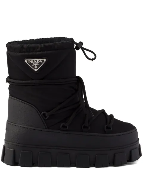 Prada Re-nylon gabardine après-ski boots Black 1U007NFG0403LFV