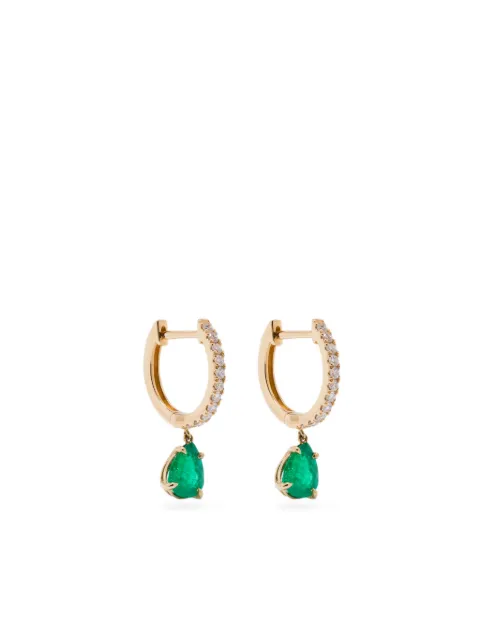 Anita Ko 18KT yellow gold emerald and diamond earrings Gold AK1HDEMYGPAIR