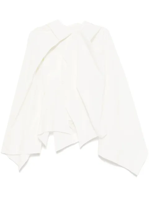 YEHUAFAN asymmetric shirt White C6000012