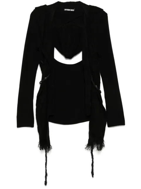 Hyein Seo hooded cardigan Black FW24KN1K