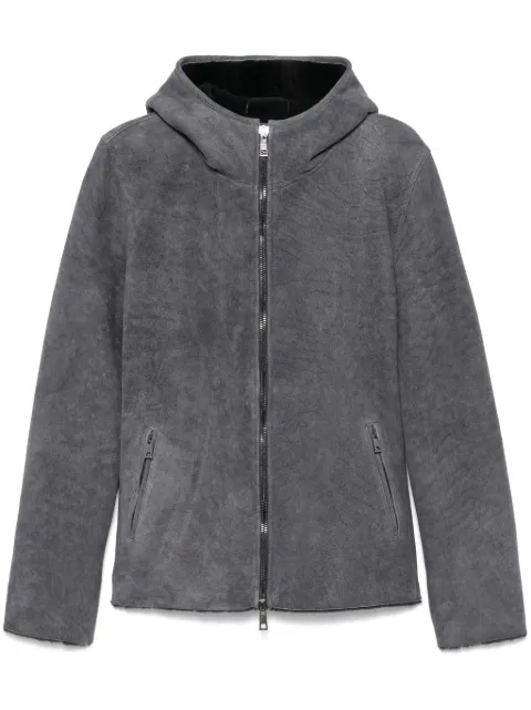 Giorgio Brato shearling-lining hooded jacket Grey GU25F8045MESV