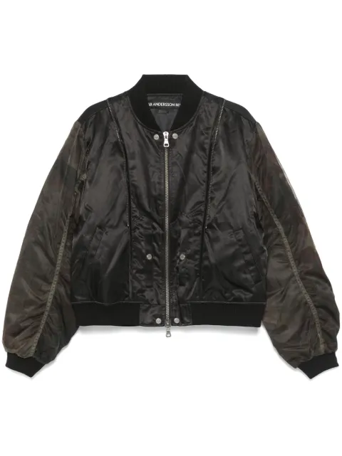 Andersson Bell mesh-sleeve bomber jacket Black AWA626U