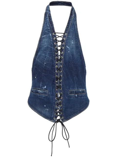 DSQUARED2 sleeveless denin shirt Blue S71FB0486S30664