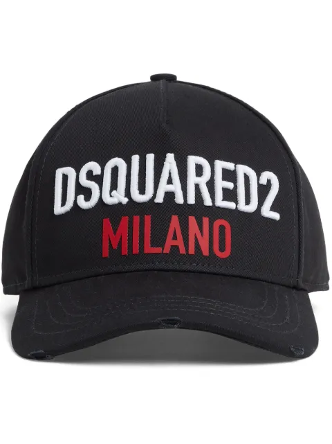 DSQUARED2 embroidered logo baseball cap Black BCM091705C00001