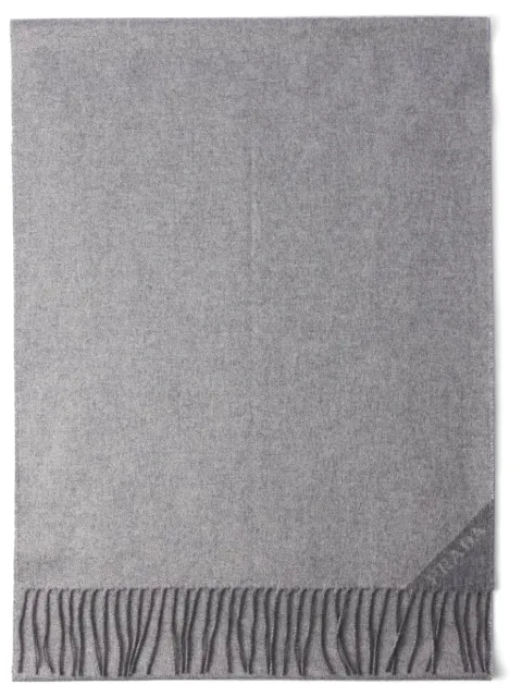 Prada logo-print scarf Grey 1FS091DGI