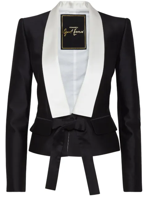 DSQUARED2 bow detailing cotton jacket Black S75BN0911D35205