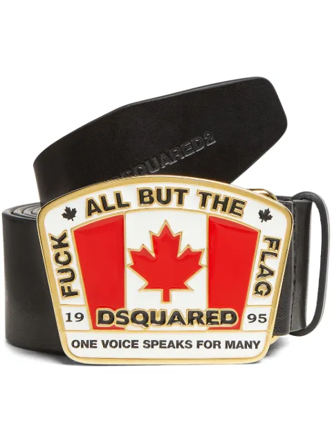 DSQUARED2 Canadian Flag logo-plaque belt Black BEM064112900001