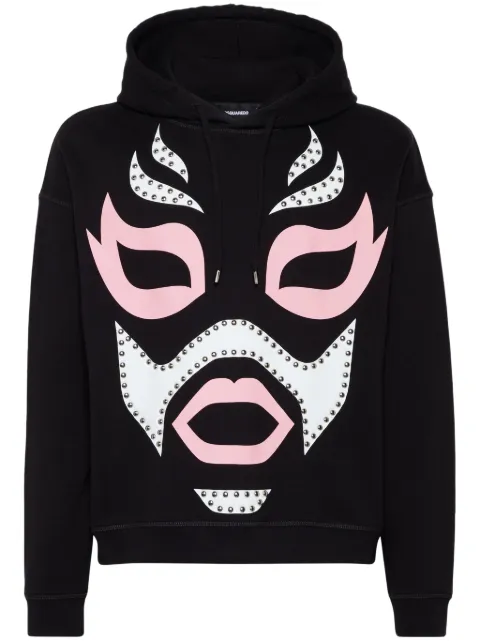 DSQUARED2 graphic-print hoodie Black S71GU0728S25551