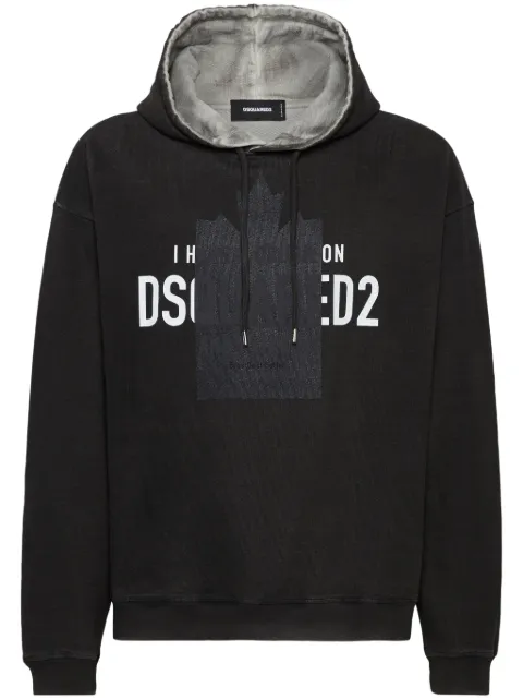 DSQUARED2 logo-print hoodie Black S74GU0860S25599