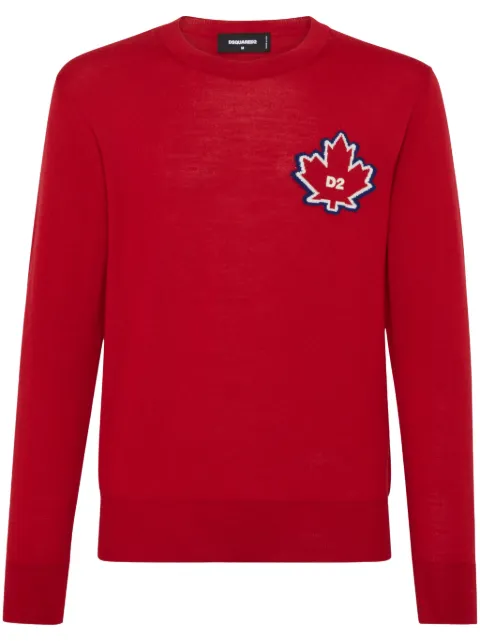 DSQUARED2 embroidered logo jumper Red S74HA1528D13086
