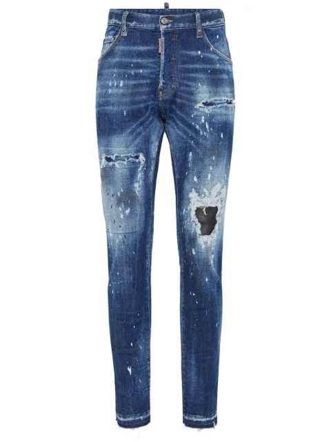 DSQUARED2 distressed slim jeans Blue S74LB1635S30872