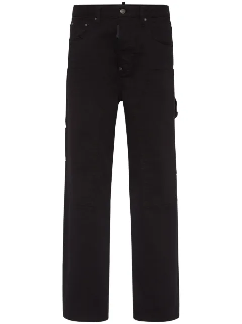DSQUARED2 black bull loose carpenter jeans Black S74LB1673S39781