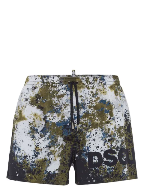 DSQUARED2 Canadian Camouflage swim shorts White D7B8P6120ISA01