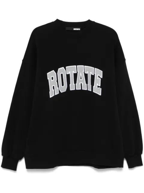 ROTATE BIRGER CHRISTENSEN logo-embroidered sweatshirt Black 113427