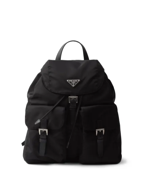 Prada Re-Nylon leather backpack Black 2VZ110VSOO2C26