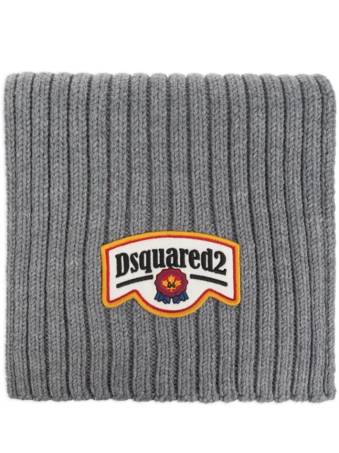 DSQUARED2 logo patch scarf Grey KNM018401W00001