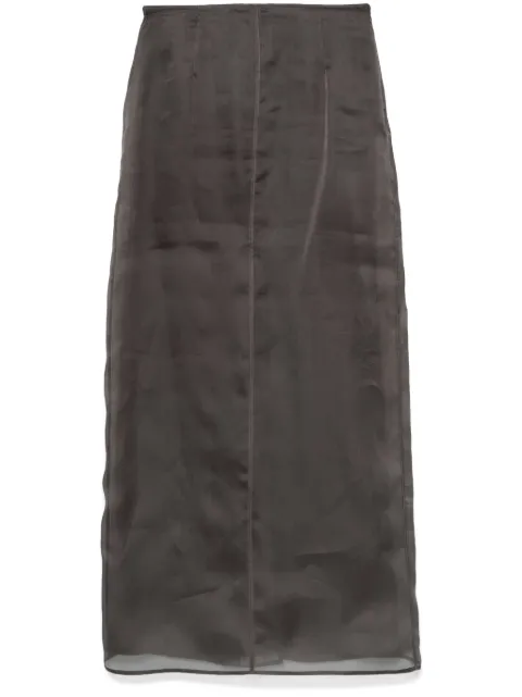 Fabiana Filippi organza midi skirt Grey GND214F419V6910000