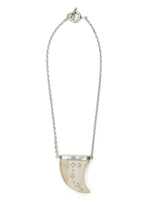 ISABEL MARANT Ellen buffalo horn pendant necklace White CO0142FAB4B08B