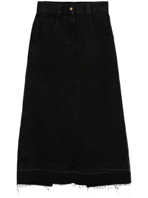 Palm Angels denim maxi skirt Black PWYF016F24DEN0011010