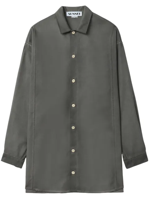 Sunnei wool longline shirt Grey RTWXSHR018