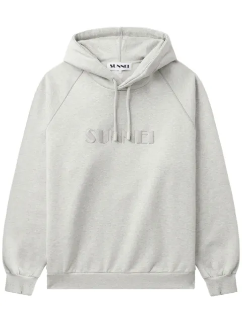 Sunnei logo-embroidered hoodie Grey RTWXJER018