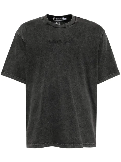 A BATHING APE® garment-dye logo T-shirt Grey 001CSK801309M