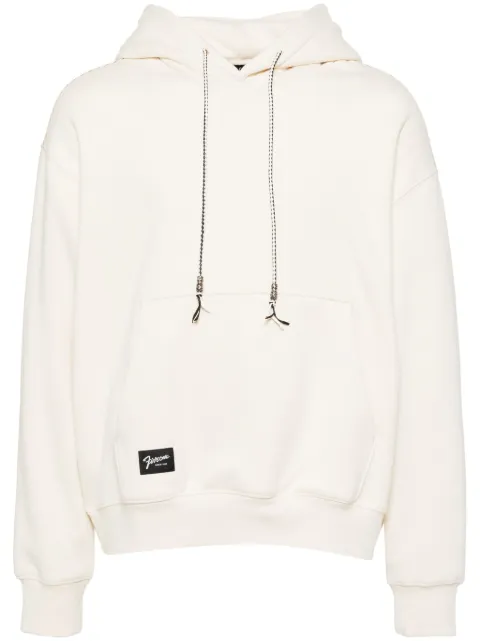 FIVE CM leather trim hoodie Neutrals 5CXSWV3118F4
