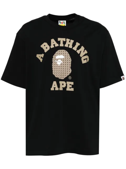A BATHING APE® STA Houndstooth College Tee Black 001TEK801338M