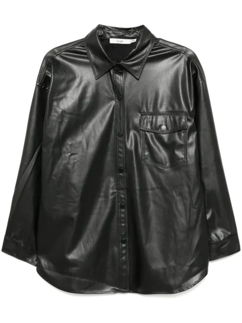 b+ab faux leather shirt Black 4F160AS