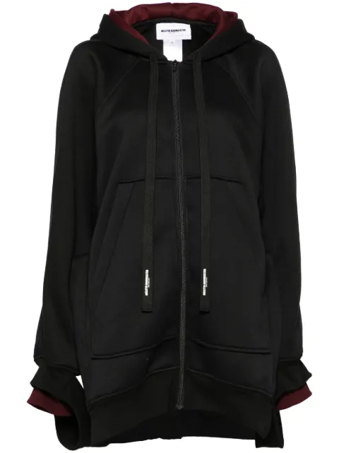 Melitta Baumeister Longline Zip-Up Hoodie Black MB48AW24