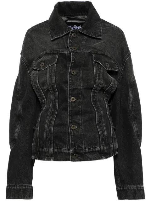 Jean Paul Gaultier long-sleeved denim jacket Grey 2431FVE070LPD01606