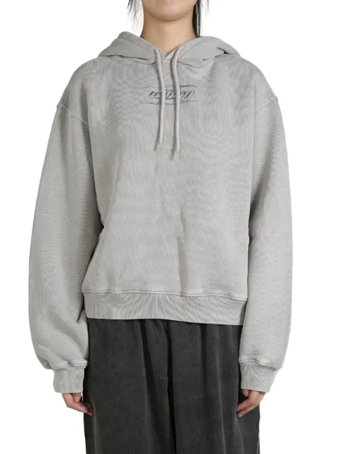 Alexander Wang logo-embroidered hoodie Grey 4CC4242107