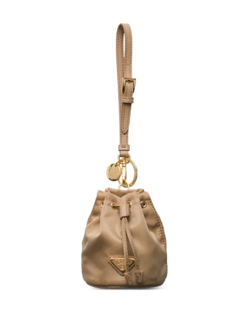 Prada mini Icon Re-Nylon keychain charm Brown 1TT2022DMK