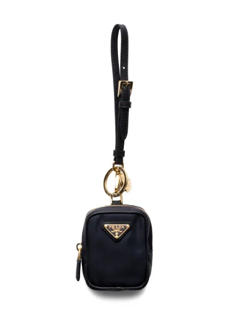 Prada mini Re-Edition 1978 pouch with keychain Black 1TT2002DMK