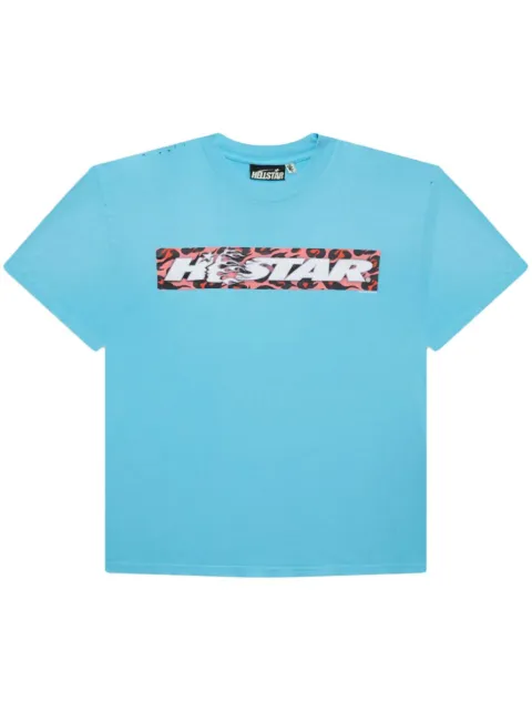 HELLSTAR Box Logo T-shirt Blue HSR010