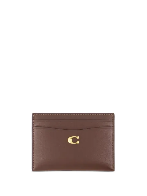 Coach leather card case Brown CM435