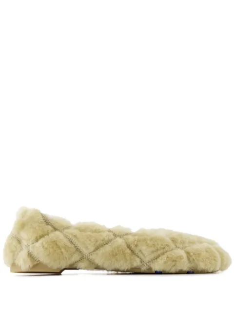 Burberry shearling balleria shoes Neutrals 8099488