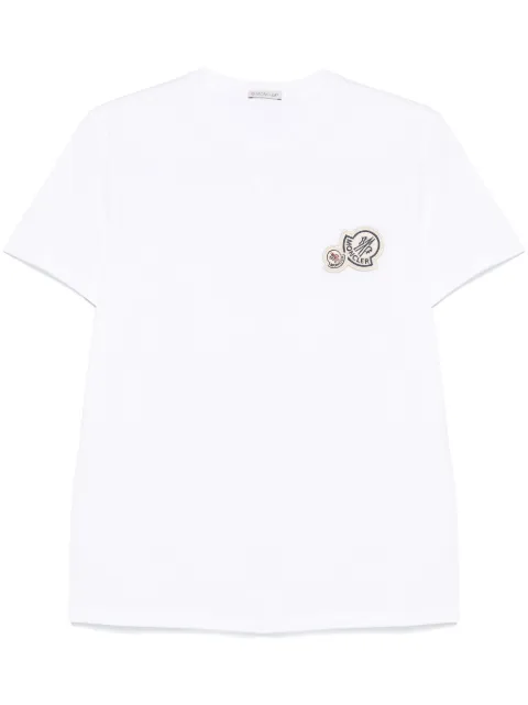 Moncler logo-patch T-shirt White L20918C000418390Y