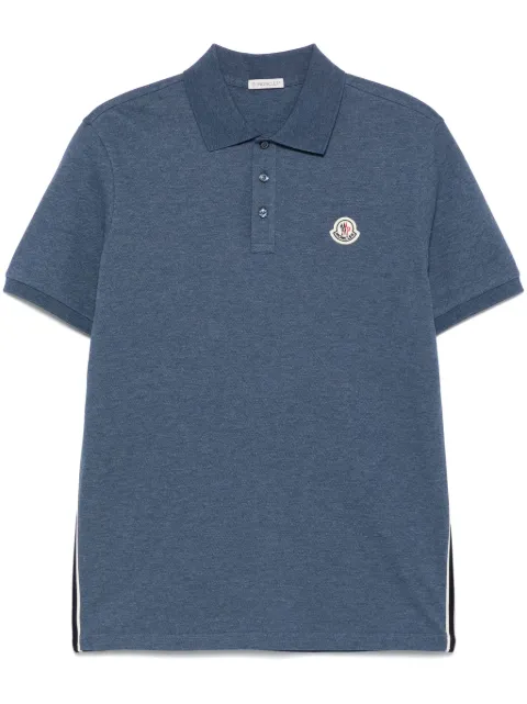 Moncler logo-patch polo shirt Blue K10918A0002689A16