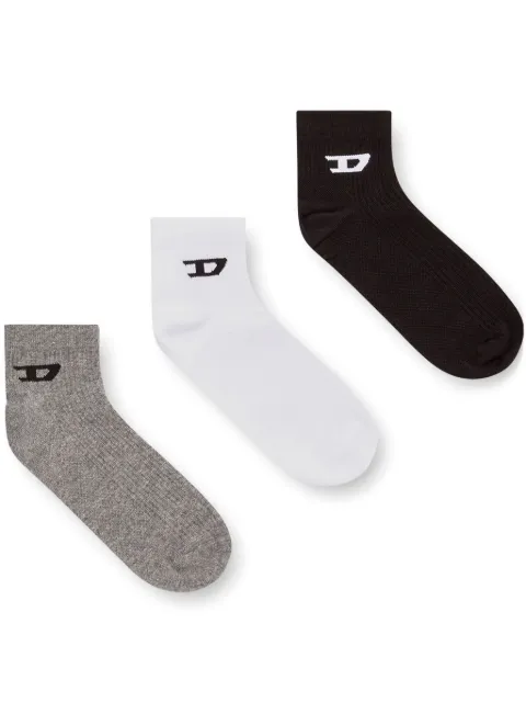 Diesel logo ankle socks (set of three) Black A178810LKBI