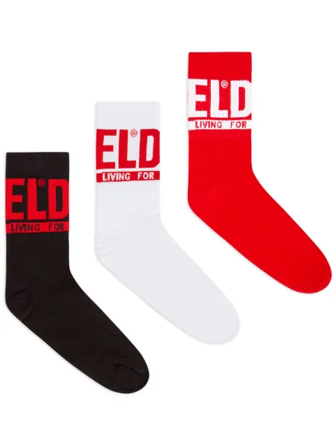 Diesel Skm-Ray socks (pack of three) Red 00SAYJ2QATV