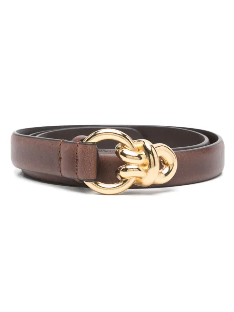 SANDRO slim leather belt Brown SFACE00434