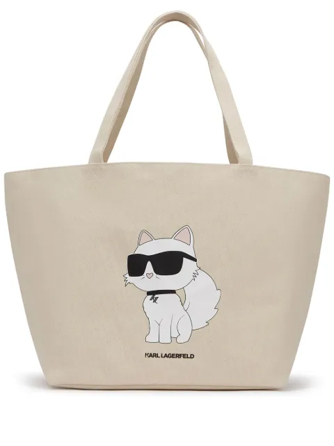 Karl Lagerfeld Ikon Choupette tote bag Neutrals A1W50022106